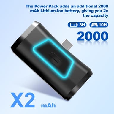 PS5 Playstation 5 Kontroll 2000mAh PowerBank Eksternt Batteri