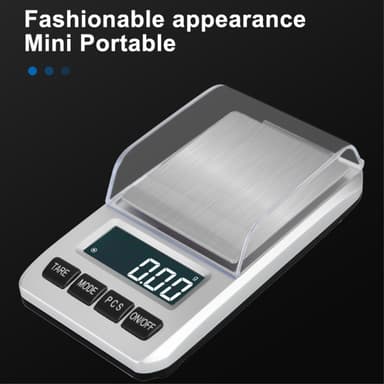 Liten skala digital skala rustfritt stål veier 0,01 gram opp til 200 gram