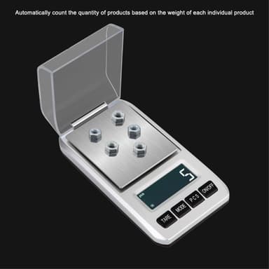 Liten skala digital skala rustfritt stål veier 0,01 gram opp til 200 gram