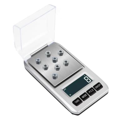 Liten skala digital skala rustfritt stål veier 0,01 gram opp til 200 gram