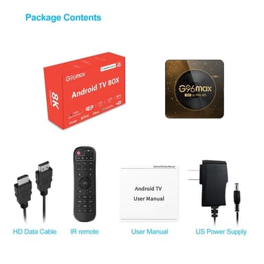 G96max 4+32 GB 8K Ultra HD Smart TV-boks H616 Android 13.0