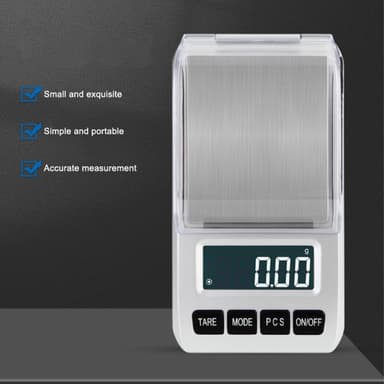 Liten skala digital skala rustfritt stål veier 0,01 gram opp til 200 gram
