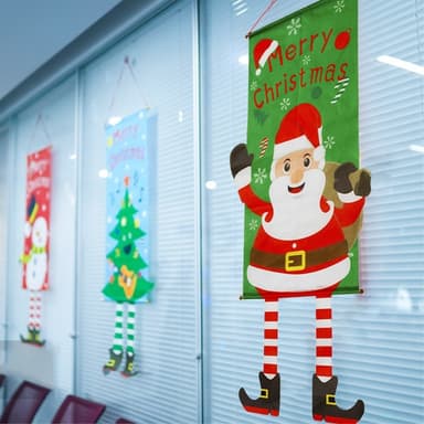 God jul Flagg Xmas hengende banner dørdekor - Hjort