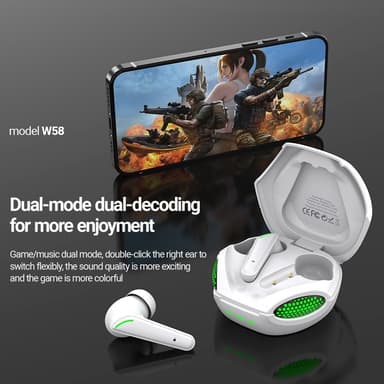 CELEBRAT Kobra Design Bluetooth In-Ear Hodetelefoner Stereo Hodesett - Hvit