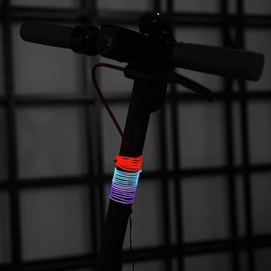 131cm scooter scooter lys batteridrevet fleksibel lampe - grønn