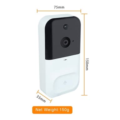 WiFi 1080P bevegelsesdeteksjon dørklokkekamera for hjemmesikkerhet