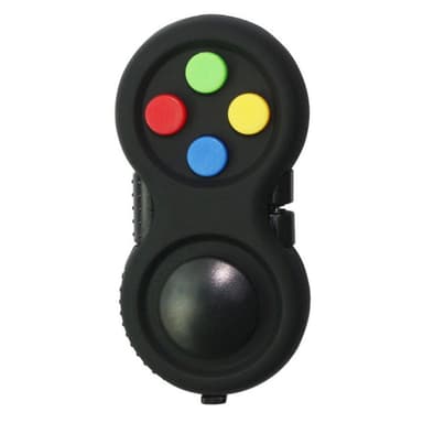 Fidget Spinner Relaxation Pill Joystick med Nøkkelring - Svart