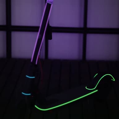 131cm scooter scooter lys batteridrevet fleksibel lampe - grønn