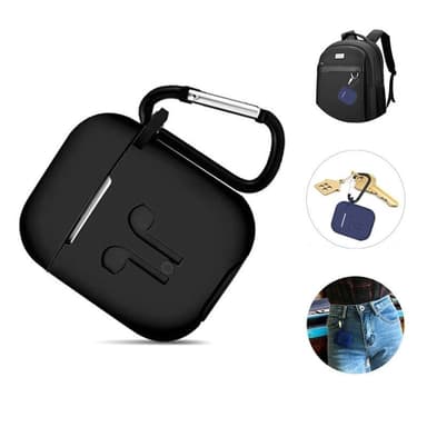 Silikonsett for Airpods, silikonetui, stropp, ørepropper i silikon, karabinkrok, Mari