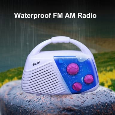 Vanntett baderomsdusj AM FM-radio batteridrevet høyttaler