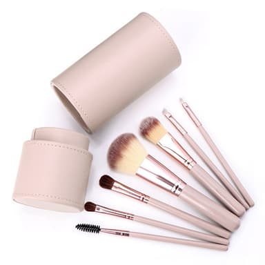 BANFI 7pcs Eyeshadow Foundation Lip Makeup-børstesett med eske