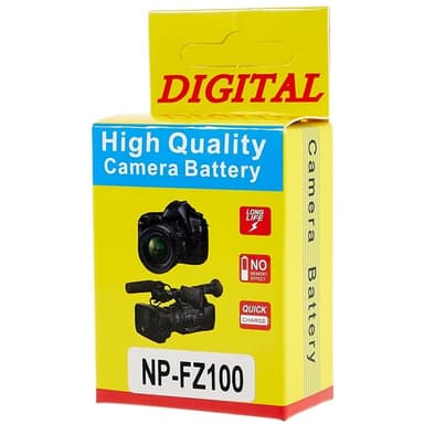 NP-FZ100 batteri til Sony A7M3/A7R3/A7R111/ILCE-9/A6600/A9M2 osv