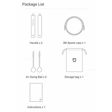 XIAOMI Mijia 3m Digital Smart Jump Rope Treningsutstyr - Blå