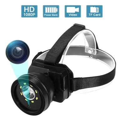Vanntett 1080P videokamera lommelykt frontlys