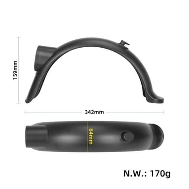 For Scooter Xiaomi 4 Pro Bakskjerm ABS Bakskjerm