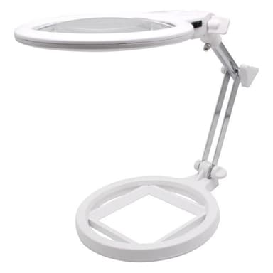 Sammenleggbar stor forstørrelsesglass med LED-lampe 2,5 x 130mm