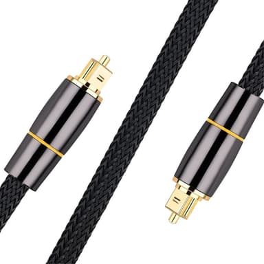 2m SPDIF 5.1 lydkanal optisk kabel Lydlinje Digital gullbelagt