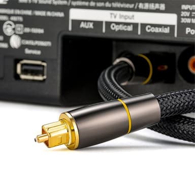 2m SPDIF 5.1 lydkanal optisk kabel Lydlinje Digital gullbelagt