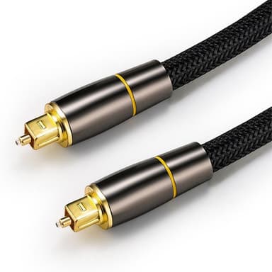 2m SPDIF 5.1 lydkanal optisk kabel Lydlinje Digital gullbelagt