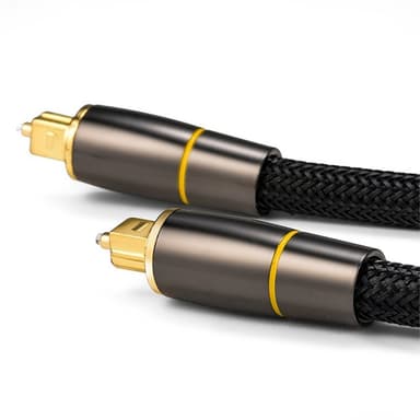 2m SPDIF 5.1 lydkanal optisk kabel Lydlinje Digital gullbelagt