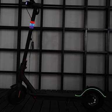 131cm scooter scooter lys batteridrevet fleksibel lampe - blå