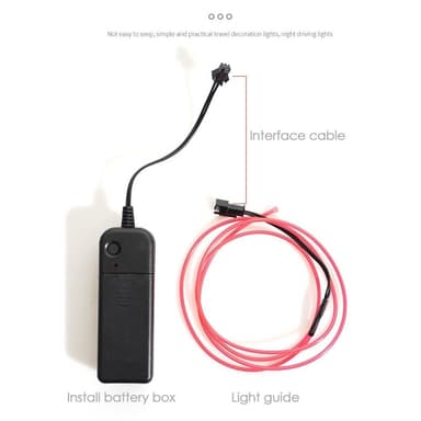 131cm scooter scooter lys batteridrevet fleksibel lampe - blå