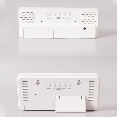 LED-klokke elektronisk digital vekkerklokke fargerik 12/24H skjerm