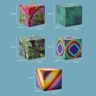 Fidget 6x6x6cm 3D magnetisk kube skiftende magisk terningpuslespill