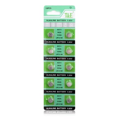 Alkalisk knappcellebatteri SR58/V362/AG11 Stor pakke