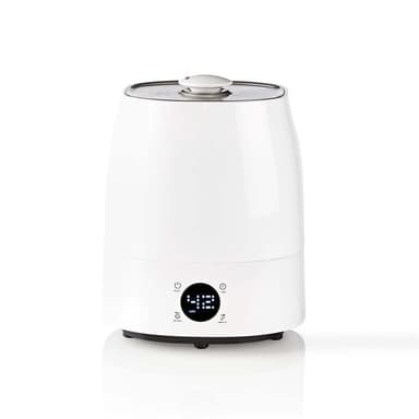 Nedis Luftfukter | 110 W | With Cool and Warm Mist | 5.5 l | Hygrometer | Timer | Egnet for plass opptil: 50 m² | Grå / Hvit