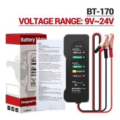 12V batteritester 6-LED bilfeiltester Batterisjekk Bilbil Motorsykkel