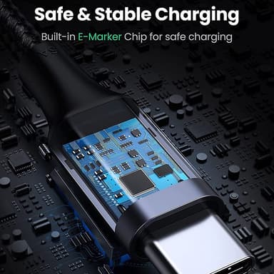 UGREEN 2m 100W hurtigladekabel USB-C datakabel buet