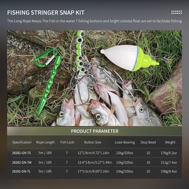 LEO Fiskespenne i rustfritt stål Fiskespenne 7 stk Snaps