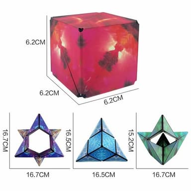 Fidget 6x6x6cm 3D magnetisk kube skiftende magisk terningpuslespill