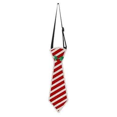 Julefiltslipsmønster festfestivalslips - rød hvit stripe