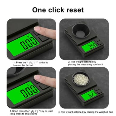 Scale Digital Scale Mini Compact veier 0,01 gram opp til 200 gram