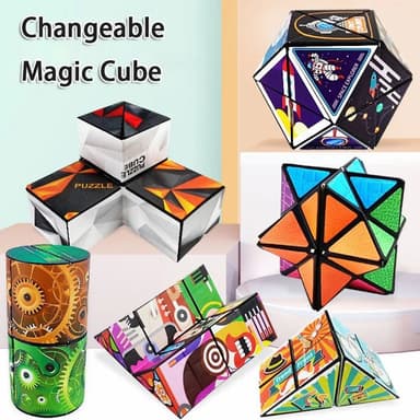 Fidget 6x6x6cm 3D magnetisk kube skiftende magisk terningpuslespill