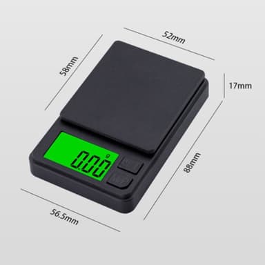 Scale Digital Scale Mini Compact veier 0,01 gram opp til 200 gram