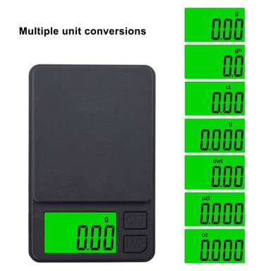 Scale Digital Scale Mini Compact veier 0,01 gram opp til 200 gram