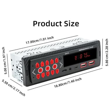 Bil Bluetooth MP3-spiller Bilstereo TF-kort U-Disk FM-radio
