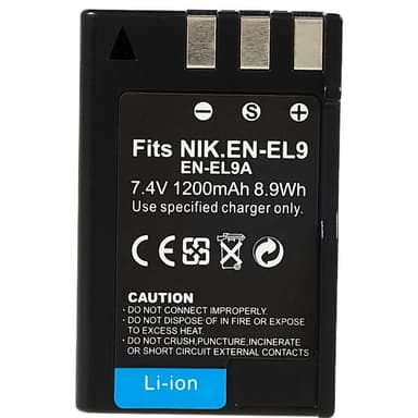 EN-EL9 Batteri til Nikon D40/D40X/D3000/D5000/D60 Etc