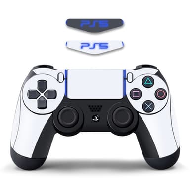 For Sony PS4/PS4 Slim Game Controller Dekal Avtakbar - Hvit