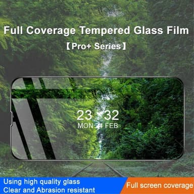 iPhone 14 IMAK Pro+ svart ramme i helherdet glass