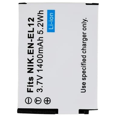 EN-EL12 Batteri til Nikon Coolpix S9700/S9500/S9400/S9300/S9100/S8200/S610/S620/S630/S8100/P300