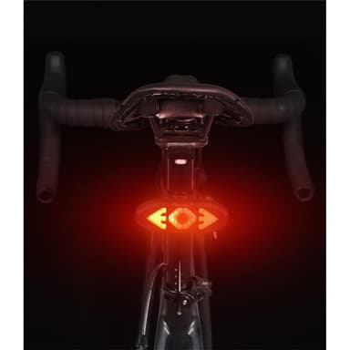 Oppladbar lampe med dyse for sykkelbaklys Fjernblinklys