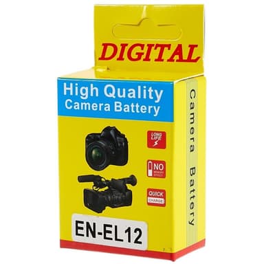 EN-EL12 Batteri til Nikon Coolpix S9700/S9500/S9400/S9300/S9100/S8200/S610/S620/S630/S8100/P300