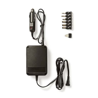 Nedis Universal DC Power Adapter | Biladapter | 24 W | Inngangsspenning: 12 V DC / 24 V DC | 1.5 / 3 / 4.5 / 6 / 7.5 / 9 / 12 V DC | Maksimal utgangsstrøm per port: 2.0 A | Sort