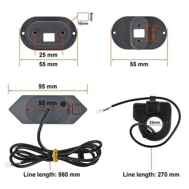 For Xiaomi M365 baklys Blinklys LED Scooter baklampe