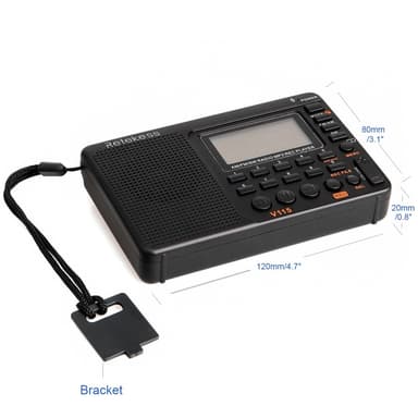 RETEKESS V-115 bærbar FM AM-radio MP3-spiller med digital skjerm