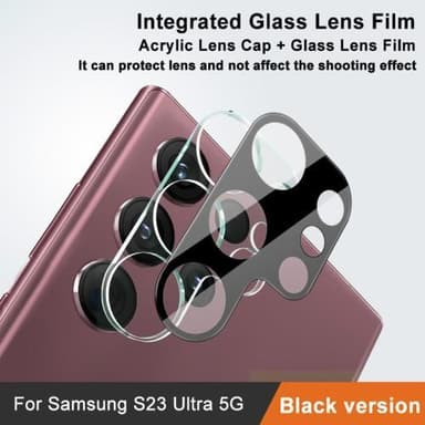 Samsung Galaxy S23 Ultra IMAK Linse Herdet Glass+Beskyttelse